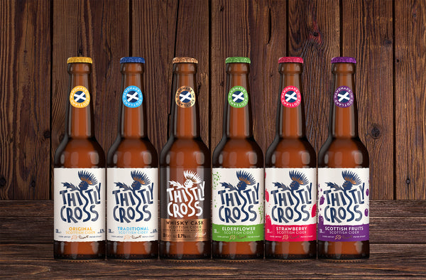 Bottles of Thistly Cross Cider