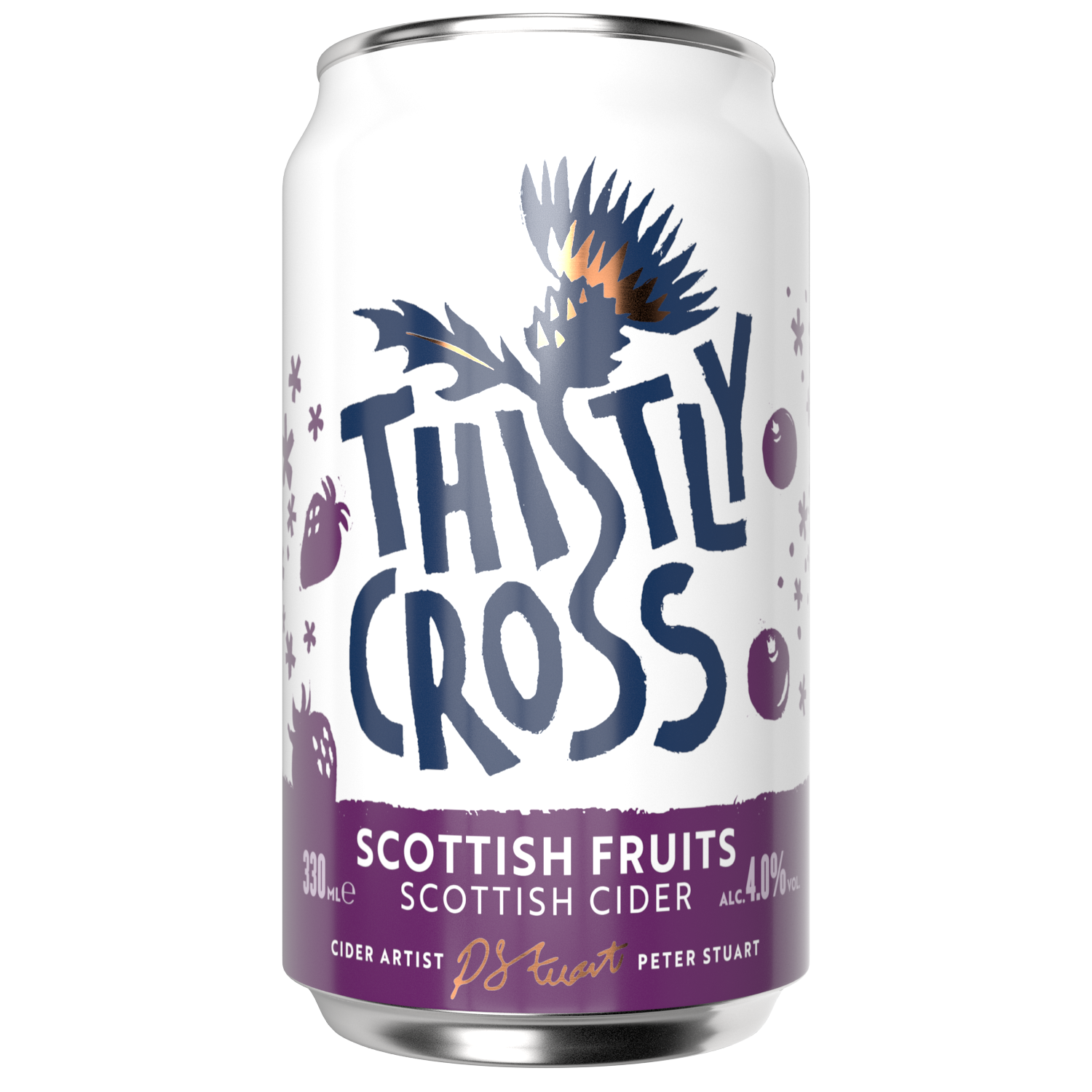 Thistly Cross Scottish Fruits cider can 